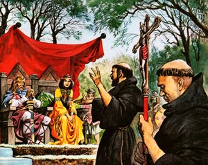 Agostino predica al re Ethelbert da Peter Jackson