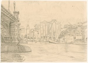 Magazzini Bruciati vicino al Ponte di Blackfriars, 1941
