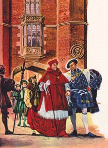 Cardinale Wolsey e Re Enrico VIII a Hampton Court da Peter Jackson