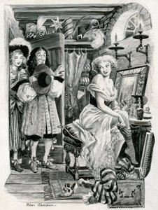 Re Carlo II visita Nell Gwynn nel suo camerino da Peter Jackson