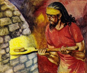 Lettera e busta vengono messe nel forno per essere indurite