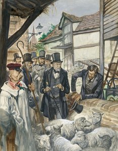 Louis Pasteur osserva i risultati del suo esperimento con un vaccino per l