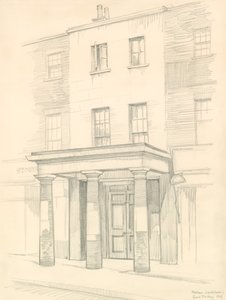 Teatro di Marylebone, Londra, ingresso in Church Street, costruito nel 1837 da Peter Jackson