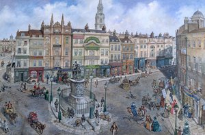 Vecchia Londra ricostruita: Charing Cross circa 1830 da Peter Jackson