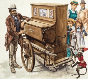 Suonatore di organetto e scimmia