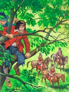 Il futuro re Carlo II nascosto nella quercia di Boscobel da Peter Jackson