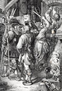La fuga di Gustavo I Vasa (futuro re di Svezia) travestito da contadino per sfuggire alla Danimarca da Peter Johann Nepomuck Geiger