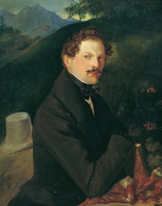 Ritratto di uomo nel paesaggio