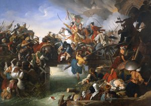 La carica di Zrínyi dalla fortezza di Szigetvár da Peter Krafft