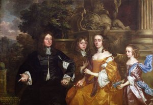 Sir John Cotton e la sua famiglia da Peter Lely