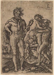 Ercole e Anteo da Peter Maes after Heinrich Aldegrever