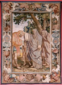 Arazzo fiammingo. Serie Storia del console Decio Mure. Valerio benedice Decio. Quarto arazzo della serie. Modello PP Rubens. Manifattura Jan Raes II, Bruxelles. Ca 1620-1629. Oro, argento, seta e lana. 405 x 330 cm. Palazzo Reale