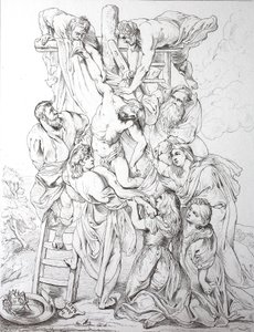 Gesù Cristo, Deposizione dalla Croce (stampa) da Peter Paul (after) Rubens