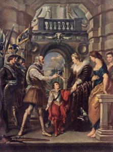 Re Enrico IV di Francia con Maria de