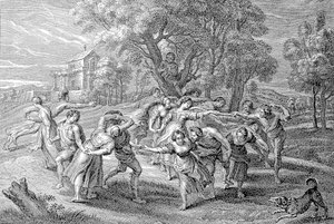 Giovani a un ballo da Peter Paul (after) Rubens