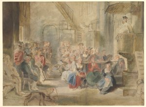 Un sermone in una chiesa di villaggio