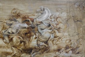 Una caccia al leone, c.1614-15 da Peter Paul Rubens