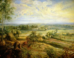 Paesaggio autunnale con vista su Het Steen al mattino presto (dettaglio)