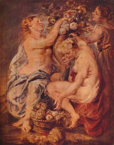Cerere e due ninfe con una cornucopia, c1617 da Peter Paul Rubens