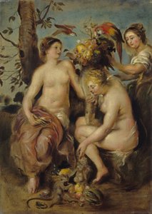 Cerere e le ninfe, copia dal dipinto di Rubens a Madrid da Peter Paul Rubens
