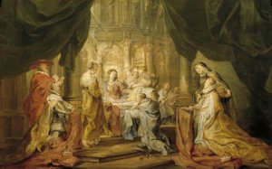 San Ildefonso riceve la casula da Peter Paul Rubens