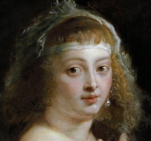 Dettaglio di Hélène Fourment in una Pelliccia da Peter Paul Rubens