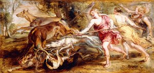 Diana e le sue ninfe a caccia - un modello