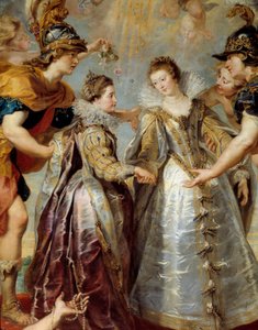 Scambio delle due principesse di Francia e Spagna sul fiume Bidassoa a Hendaye, 9/11/1615 da Peter Paul Rubens