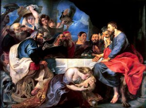 Festa in casa di Simone il Fariseo, tra il 1618 e il 1620 da Peter Paul Rubens