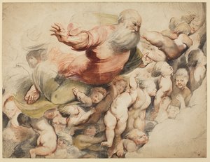 Dio Padre sostenuto dagli angeli, dopo Pordenone da Peter Paul Rubens