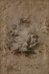 Schizzo multiplo per il soffitto della Banqueting House da Peter Paul Rubens