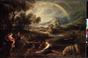Paesaggio con arcobaleno da Peter Paul Rubens