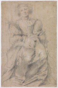"Ritratto di Helene Fourment (1614-1673)" (Ritratto di Helene Fourment), 1630-1631 circa (sanguigna)