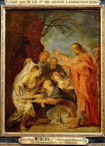 Resurrezione di Lazzaro, bozzetto per Berlino (dipinto su tavola) da Peter Paul Rubens