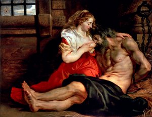 Carità Romana, c1612 da Peter Paul Rubens