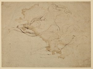 Studi di una donna nuda dormiente (recto) da Peter Paul Rubens