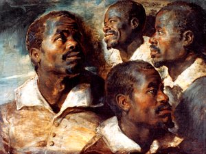 Studi della testa di un nero, XVII secolo
