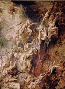 La caduta dei dannati (dipinto su legno di quercia) da Peter Paul Rubens