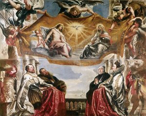 La famiglia Gonzaga in adorazione della Santissima Trinità, 1604-1605 da Peter Paul Rubens