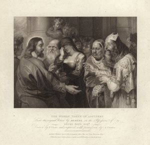 La donna sorpresa in adulterio da Peter Paul Rubens