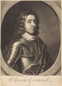 Oliver Cromwell da Peter Pelham after Robert Walker