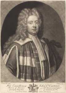 John, Lord Carteret da Peter Pelham after Sir Godfrey Kneller