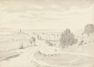 Vista lontana di una città