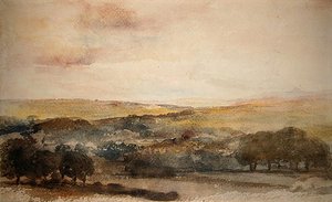 Vista Distante del Castello di Lowther, Westmorland da Peter de Wint
