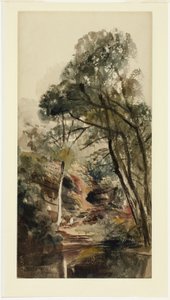 Paesaggio fluviale boscoso da Peter de Wint
