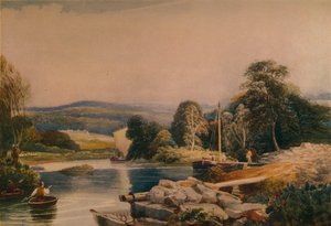 Sul Teify, Cardiganshire, XIX secolo, 1935 da Peter de Wint