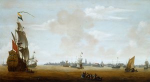 Veduta di Amsterdam dal mare, XVII secolo da Peter van den Velde