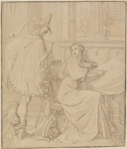 Sette disegni sui Nibelunghi: 3. Il tradimento di Hagen da Peter von Cornelius