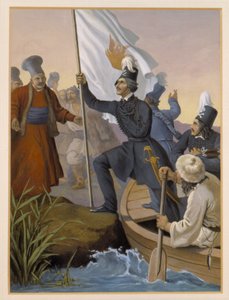 Alexandros Ypsilantis attraversa il fiume Prouthos, febbraio 1821