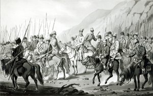 Diverse tribù di cosacchi russi in ordine di marcia, 1813 da Peter von Hess